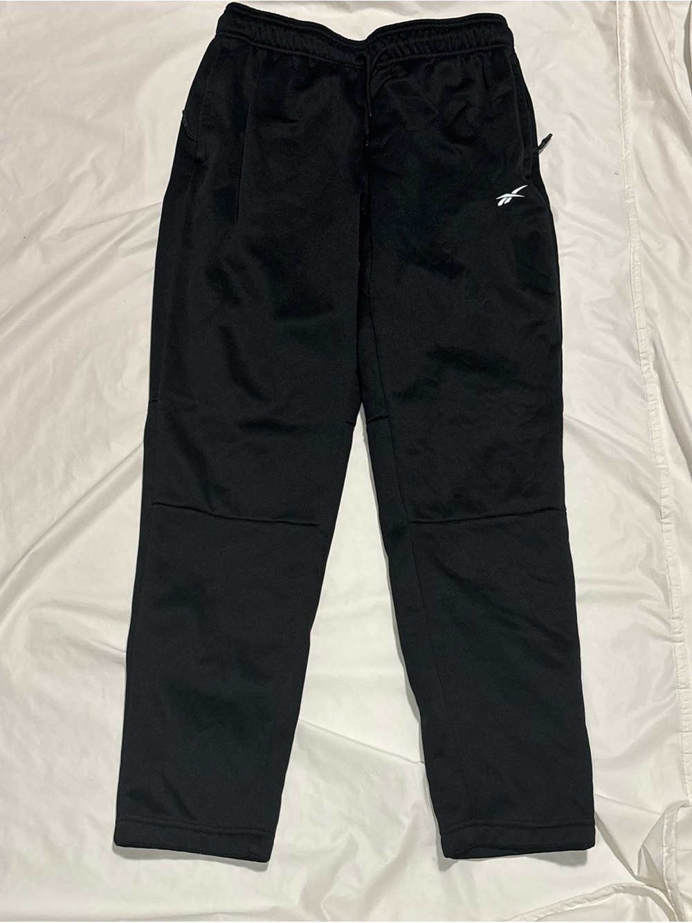 Reebok Black Jogger Sweatpants with White Logo